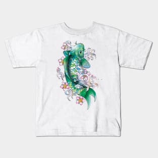 Emerald Koi Fish Kids T-Shirt